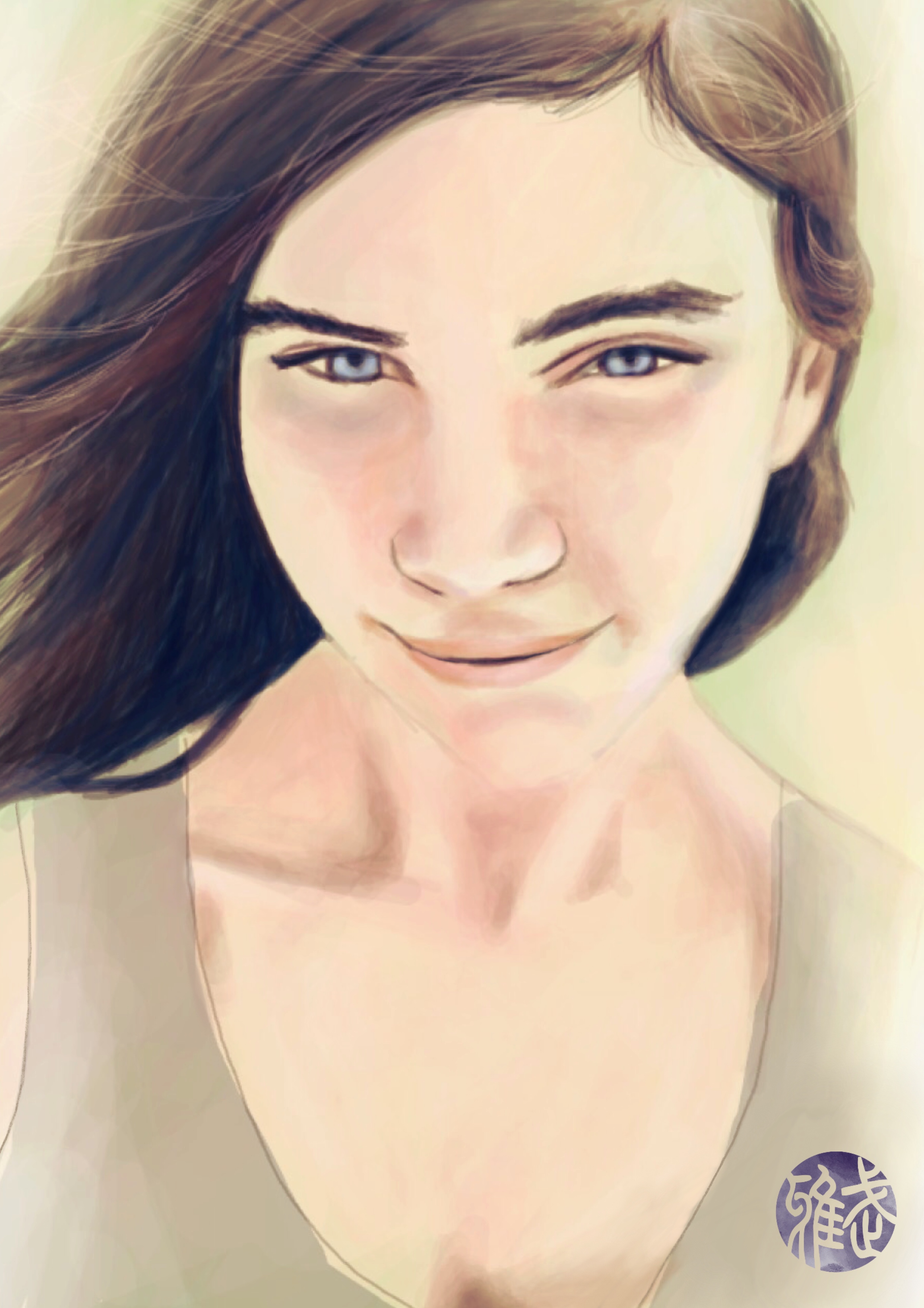 Digital Artwork - French Girls Portrait 2
